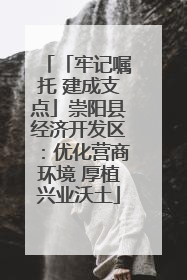 「牢记嘱托 建成支点」崇阳县经济开发区：优化营商环境 厚植兴业沃土