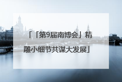 「第9届南博会」精雕小细节共谋大发展