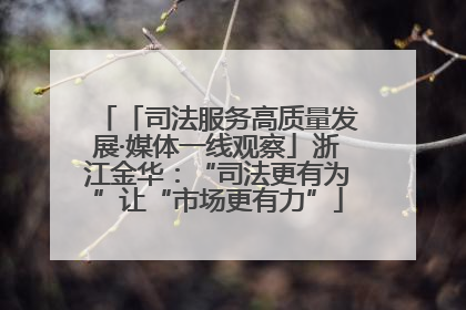 「司法服务高质量发展·媒体一线观察」浙江金华：“司法更有为”让“市场更有力”