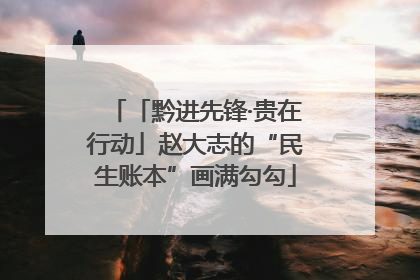 「黔进先锋·贵在行动」赵大志的“民生账本”画满勾勾