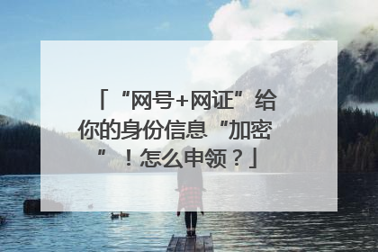 “网号+网证”给你的身份信息“加密”！怎么申领？