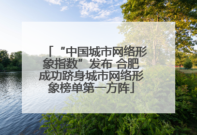 “中国城市网络形象指数”发布 合肥成功跻身城市网络形象榜单第一方阵