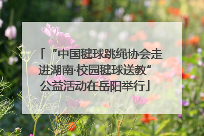 “中国毽球跳绳协会走进湖南·校园毽球送教”公益活动在岳阳举行