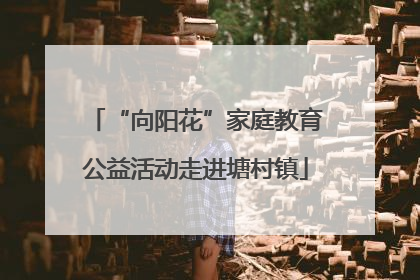 “向阳花”家庭教育公益活动走进塘村镇