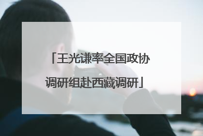 王光谦率全国政协调研组赴西藏调研
