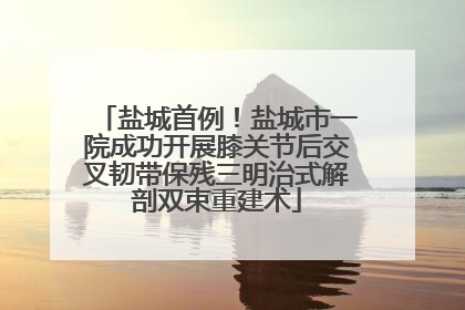 盐城首例！盐城市一院成功开展膝关节后交叉韧带保残三明治式解剖双束重建术