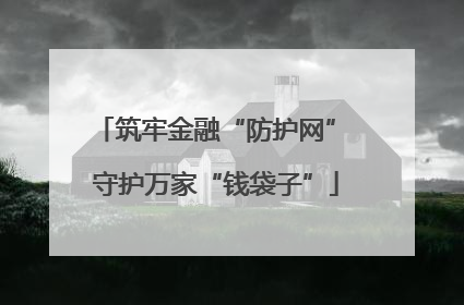 筑牢金融“防护网” 守护万家“钱袋子”