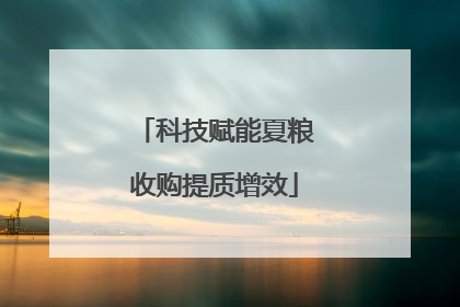 科技赋能夏粮收购提质增效
