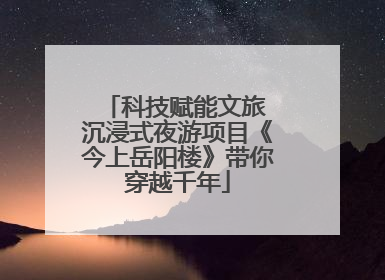 科技赋能文旅 沉浸式夜游项目《今上岳阳楼》带你穿越千年