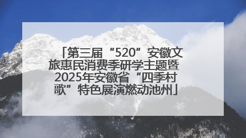 第三届“520”安徽文旅惠民消费季研学主题暨 2025年安徽省“四季村歌”特色展演燃动池州