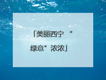 美丽西宁 “绿意”浓浓