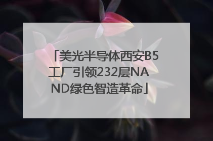 美光半导体西安B5工厂引领232层NAND绿色智造革命