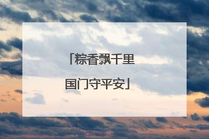 粽香飘千里 国门守平安