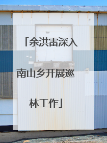 余洪雷深入南山乡开展巡林工作