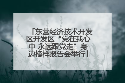 东营经济技术开发区开发区“党在我心中 永远跟党走”身边榜样报告会举行