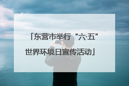 东营市举行“六·五”世界环境日宣传活动