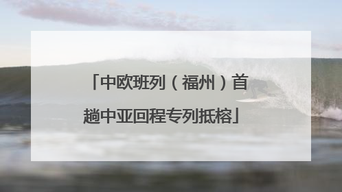 中欧班列（福州）首趟中亚回程专列抵榕