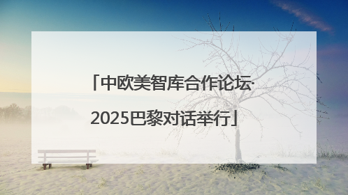 中欧美智库合作论坛·2025巴黎对话举行