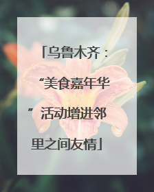 乌鲁木齐：“美食嘉年华”活动增进邻里之间友情