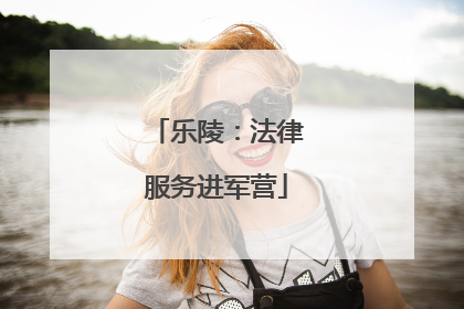 乐陵：法律服务进军营