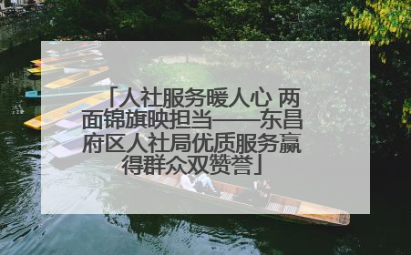 人社服务暖人心 两面锦旗映担当——东昌府区人社局优质服务赢得群众双赞誉