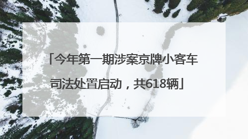 今年第一期涉案京牌小客车司法处置启动，共618辆