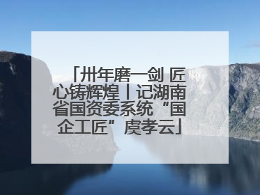 卅年磨一剑 匠心铸辉煌丨记湖南省国资委系统“国企工匠”虞孝云