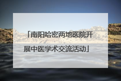 南阳哈密两地医院开展中医学术交流活动