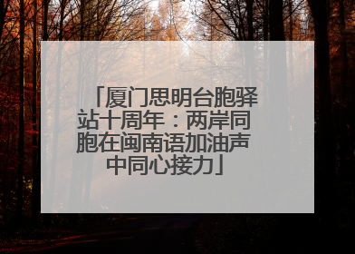 厦门思明台胞驿站十周年：两岸同胞在闽南语加油声中同心接力