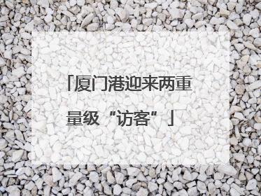 厦门港迎来两重量级“访客”