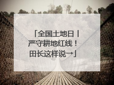 全国土地日丨严守耕地红线！田长这样说→