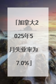 加拿大2025年5月失业率为7.0%