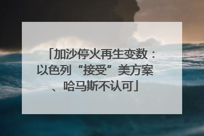 加沙停火再生变数：以色列“接受”美方案、哈马斯不认可