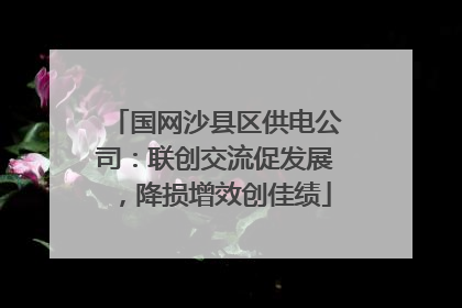 国网沙县区供电公司：联创交流促发展，降损增效创佳绩
