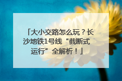 大小交路怎么玩？长沙地铁1号线“截断式运行”全解析！