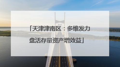 天津津南区：多维发力盘活存量资产增效益