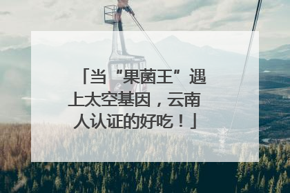 当“果菌王”遇上太空基因，云南人认证的好吃！