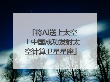 将AI送上太空！中国成功发射太空计算卫星星座