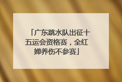 广东跳水队出征十五运会资格赛，全红婵养伤不参赛