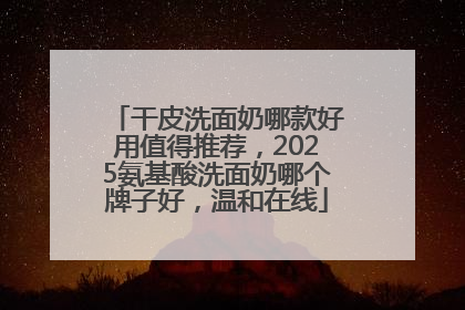 干皮洗面奶哪款好用值得推荐，2025氨基酸洗面奶哪个牌子好，温和在线