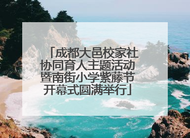 成都大邑校家社协同育人主题活动暨南街小学紫藤节开幕式圆满举行