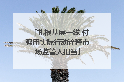 扎根基层一线 付强用实际行动诠释市场监管人担当