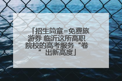 招生简章=免费旅游券 临沂这所高职院校的高考服务“卷”出新高度