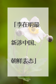 李在明最新涉中国、朝鲜表态