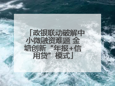 政银联动破解中小微融资难题 金塘创新“年报+信用贷”模式