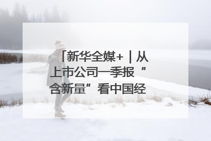 新华全媒+｜从上市公司一季报“含新量”看中国经济发展向“新”
