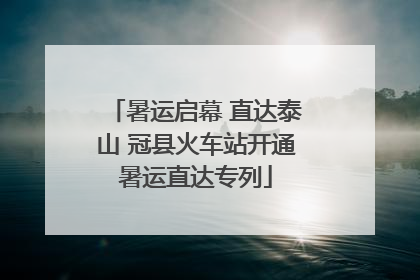 暑运启幕 直达泰山 冠县火车站开通暑运直达专列