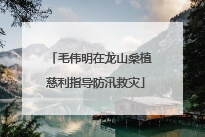 毛伟明在龙山桑植慈利指导防汛救灾