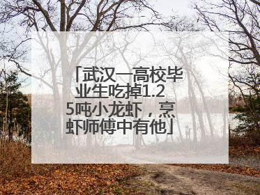 武汉一高校毕业生吃掉1.25吨小龙虾，烹虾师傅中有他
