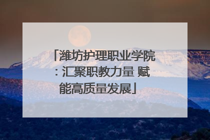 潍坊护理职业学院：汇聚职教力量 赋能高质量发展